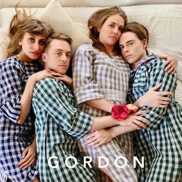 Gordon Handmade Black Palaka Midi Muu Dress Medium 100% Cotton - Picture 6 of 6